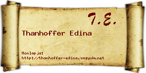 Thanhoffer Edina névjegykártya