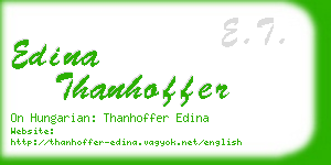 edina thanhoffer business card